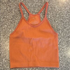 Orange/Pink Ribbed Tank Top